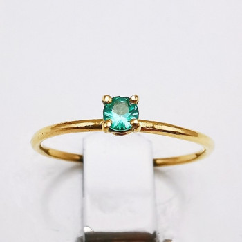 Bague "Origine" Emeraude Petit Modèle Or Jaune 750 - 18 carats