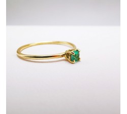 Bague "Origine" Emeraude Petit Modèle Or Jaune 750 - 18 carats