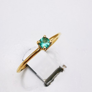 Bague "Origine" Emeraude Petit Modèle Or Jaune 750 - 18 carats