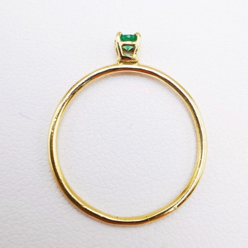 Bague "Origine" Emeraude Petit Modèle Or Jaune 750 - 18 carats