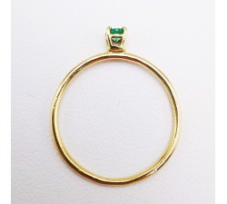 Bague "Origine" Emeraude Petit Modèle Or Jaune 750 - 18 carats