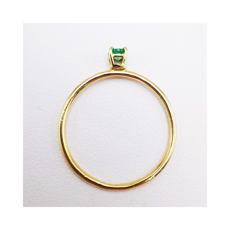 Bague "Origine" Emeraude Petit Modèle Or Jaune 750 - 18 carats