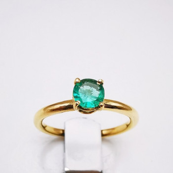 Bague "Origine" Emeraude Grand Modèle Or Jaune 750 - 18 carats