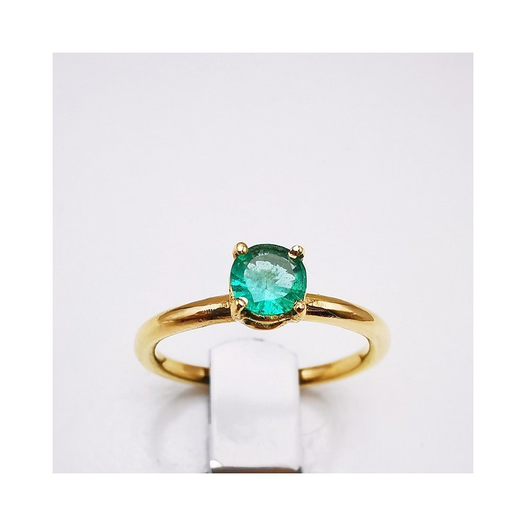 Bague "Origine" Emeraude Grand Modèle Or Jaune 750 - 18 carats