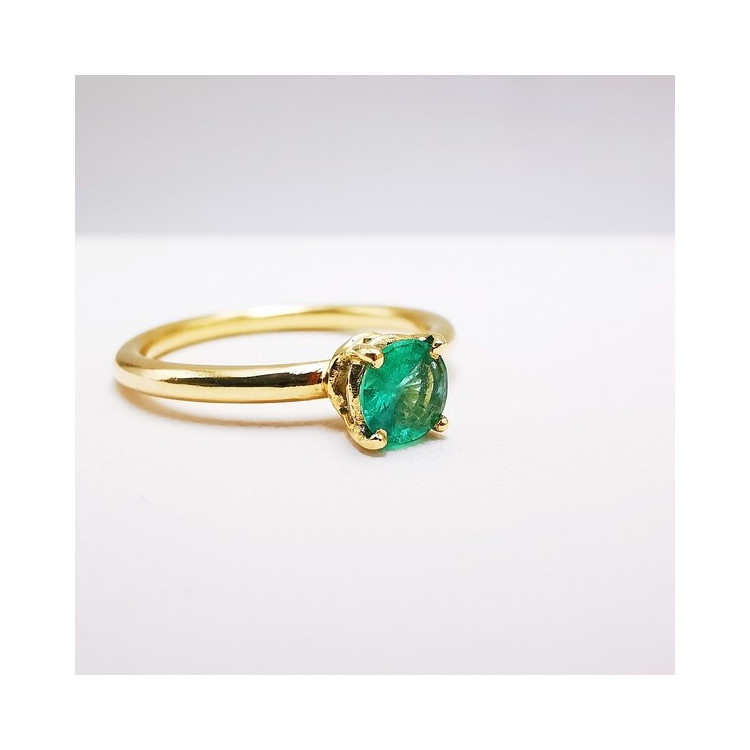 Bague "Origine" Emeraude Grand Modèle Or Jaune 750 - 18 carats