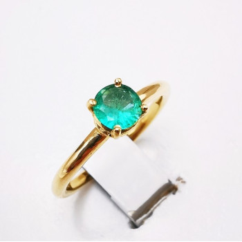 Bague "Origine" Emeraude Grand Modèle Or Jaune 750 - 18 carats