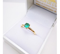 Bague "Origine" Emeraude Grand Modèle Or Jaune 750 - 18 carats