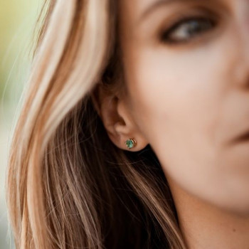 Boucles d'oreilles "Origine" Emeraude Grand Modèle Or Jaune 750 - 18 carats