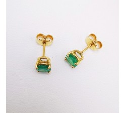 Boucles d'oreilles "Origine" Emeraude Grand Modèle Or Jaune 750 - 18 carats