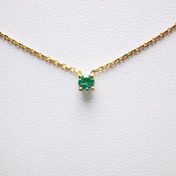 Collier "Origine" Emeraude Petit Modèle Or Jaune 750 - 18 carats