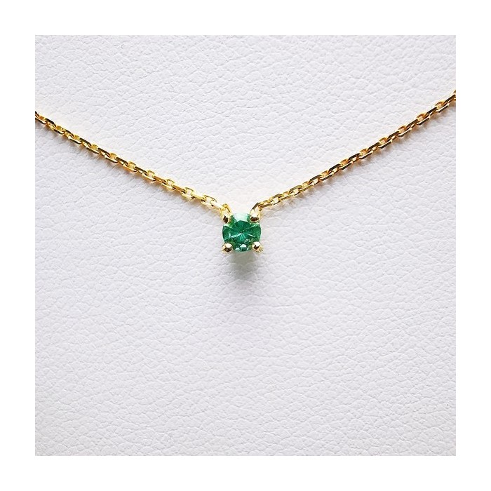 Collier "Origine" Emeraude Petit Modèle Or Jaune 750 - 18 carats