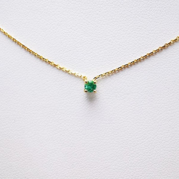 Collier "Origine" Emeraude Petit Modèle Or Jaune 750 - 18 carats