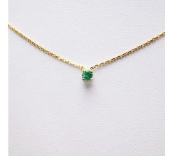 Collier "Origine" Emeraude Petit Modèle Or Jaune 750 - 18 carats