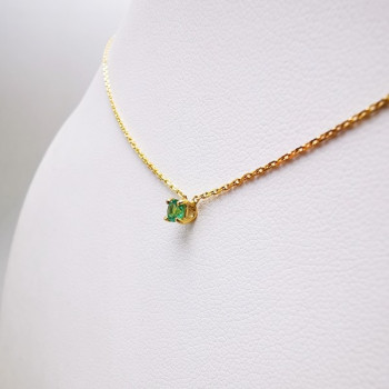 Collier "Origine" Emeraude Petit Modèle Or Jaune 750 - 18 carats