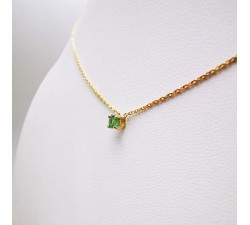Collier "Origine" Emeraude Petit Modèle Or Jaune 750 - 18 carats