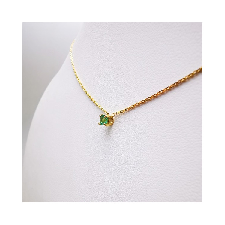 Collier "Origine" Emeraude Petit Modèle Or Jaune 750 - 18 carats