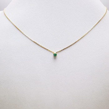 Collier "Origine" Emeraude Petit Modèle Or Jaune 750 - 18 carats