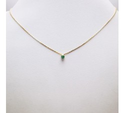 Collier "Origine" Emeraude Petit Modèle Or Jaune 750 - 18 carats