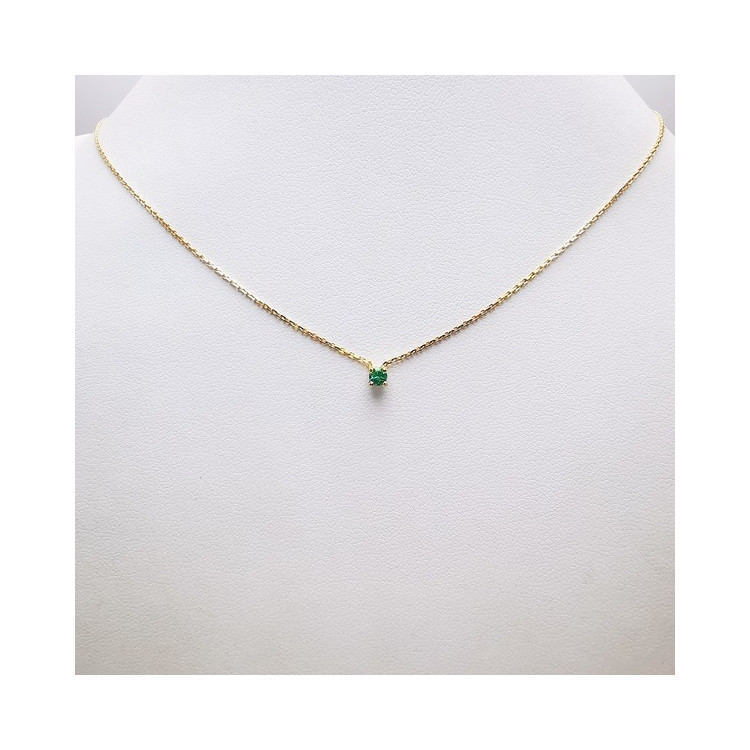 Collier "Origine" Emeraude Petit Modèle Or Jaune 750 - 18 carats