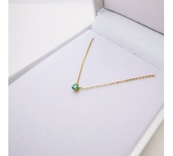 Collier "Origine" Emeraude Petit Modèle Or Jaune 750 - 18 carats