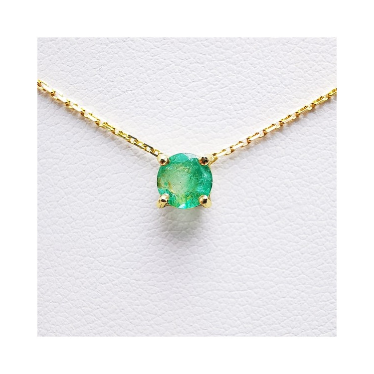 Collier "Origine" Emeraude Grand Modèle Or Jaune 750 - 18 carats