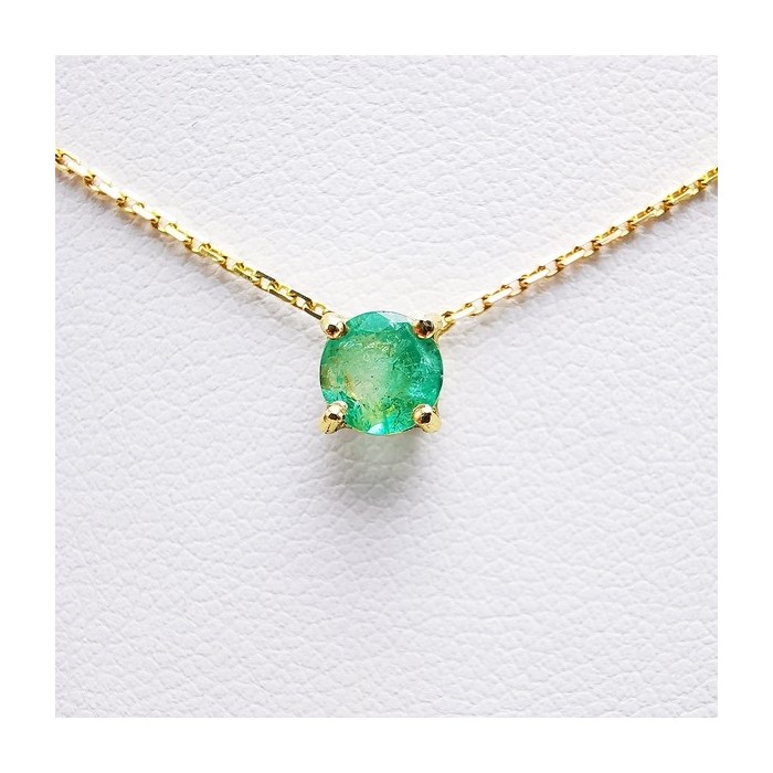 Collier "Origine" Emeraude Grand Modèle Or Jaune 750 - 18 carats