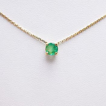 Collier "Origine" Emeraude Grand Modèle Or Jaune 750 - 18 carats