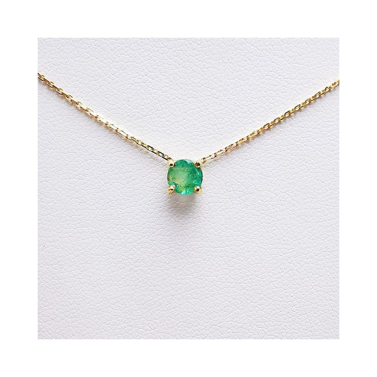 Collier "Origine" Emeraude Grand Modèle Or Jaune 750 - 18 carats