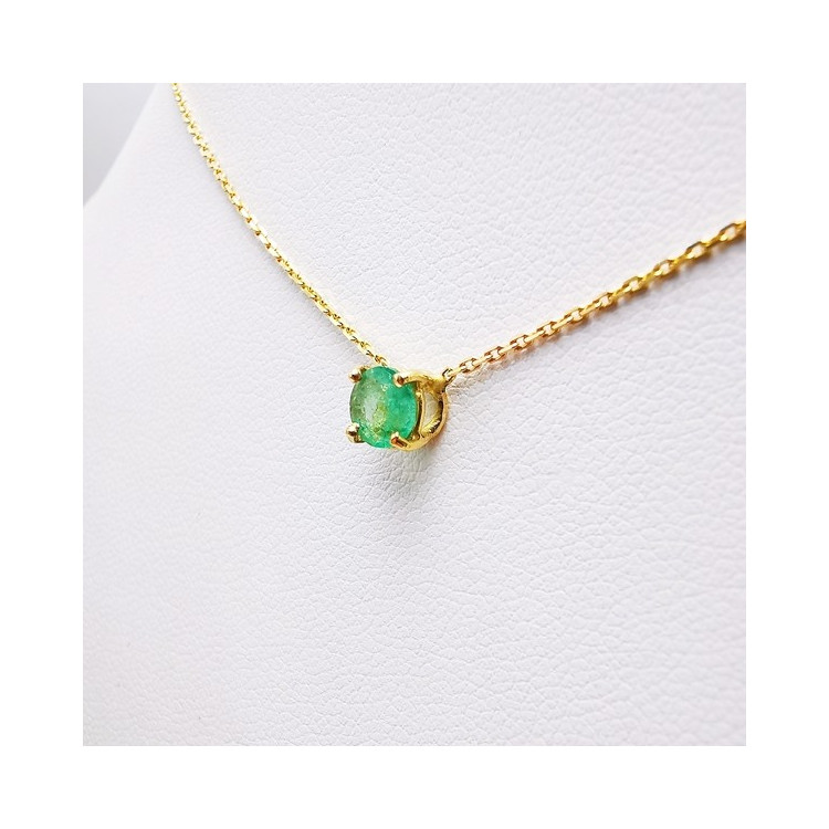 Collier "Origine" Emeraude Grand Modèle Or Jaune 750 - 18 carats
