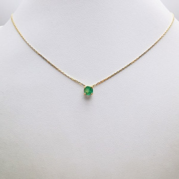 Collier "Origine" Emeraude Grand Modèle Or Jaune 750 - 18 carats