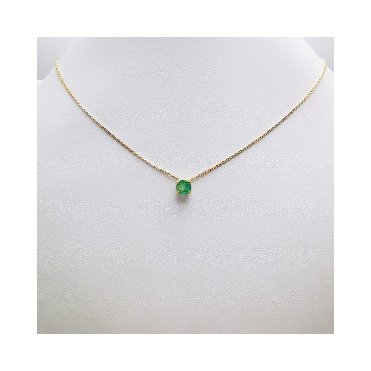 Collier "Origine" Emeraude Grand Modèle Or Jaune 750 - 18 carats