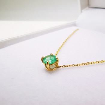 Collier "Origine" Emeraude Grand Modèle Or Jaune 750 - 18 carats