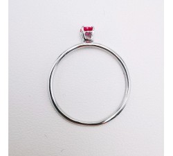 Bague "Origine" Rubis Petit Modèle Or Blanc 750 - 18 carats