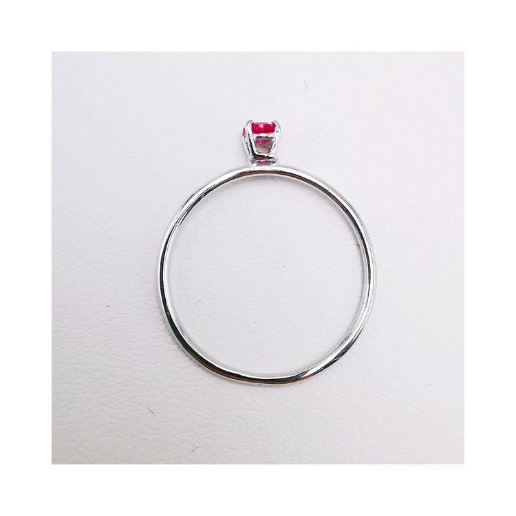 Bague "Origine" Rubis Petit Modèle Or Blanc 750 - 18 carats