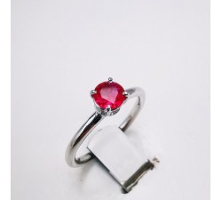 Bague "Origine" Rubis Grand Modèle Or Blanc 750 - 18 carats