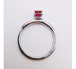 Bague "Origine" Rubis Grand Modèle Or Blanc 750 - 18 carats