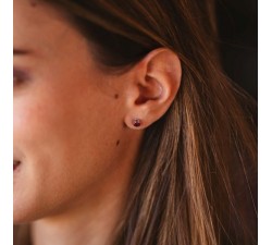 Boucles d'oreilles "Origine" Rubis Grand Modèle Or Blanc 750 - 18 carats