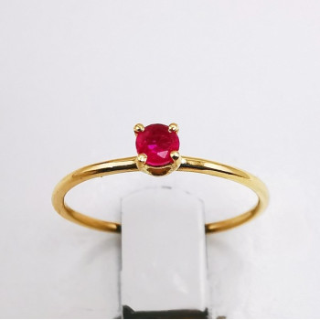 Bague "Origine" Rubis Petit Modèle Or Jaune 750 - 18 carats