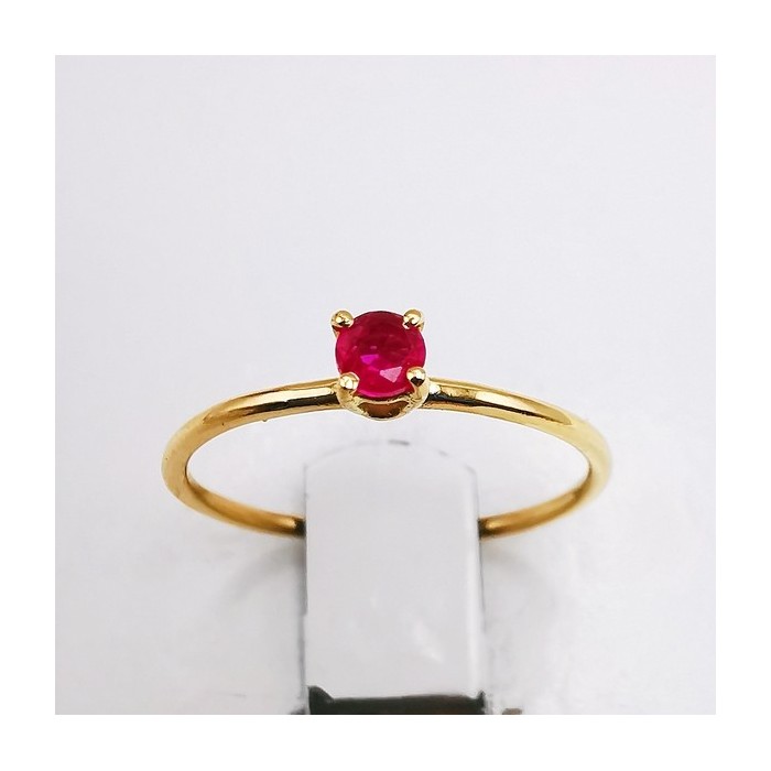 Bague "Origine" Rubis Petit Modèle Or Jaune 750 - 18 carats