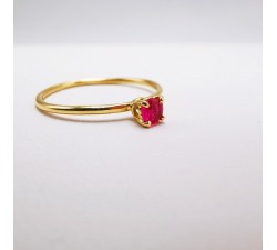Bague "Origine" Rubis Petit Modèle Or Jaune 750 - 18 carats