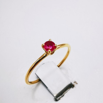 Bague "Origine" Rubis Petit Modèle Or Jaune 750 - 18 carats