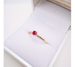Bague "Origine" Rubis Petit Modèle Or Jaune 750 - 18 carats