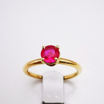 Bague "Origine" Rubis Grand Modèle Or Jaune 750 - 18 carats