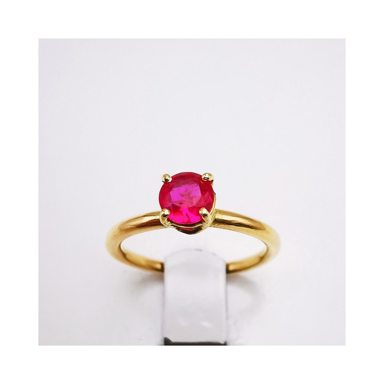 Bague "Origine" Rubis Grand Modèle Or Jaune 750 - 18 carats