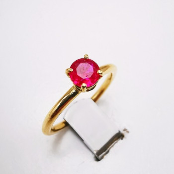 Bague "Origine" Rubis Grand Modèle Or Jaune 750 - 18 carats