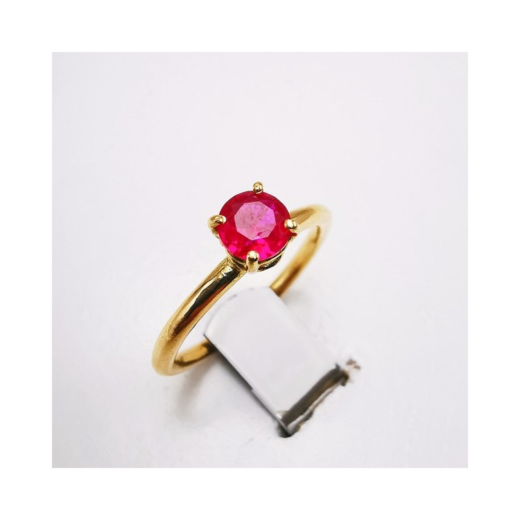 Bague "Origine" Rubis Grand Modèle Or Jaune 750 - 18 carats
