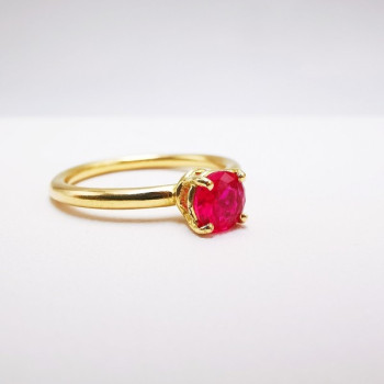 Bague "Origine" Rubis Grand Modèle Or Jaune 750 - 18 carats