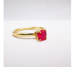 Bague "Origine" Rubis Grand Modèle Or Jaune 750 - 18 carats