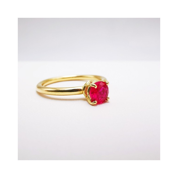 Bague "Origine" Rubis Grand Modèle Or Jaune 750 - 18 carats