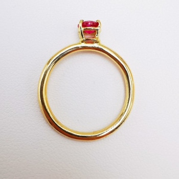 Bague "Origine" Rubis Grand Modèle Or Jaune 750 - 18 carats